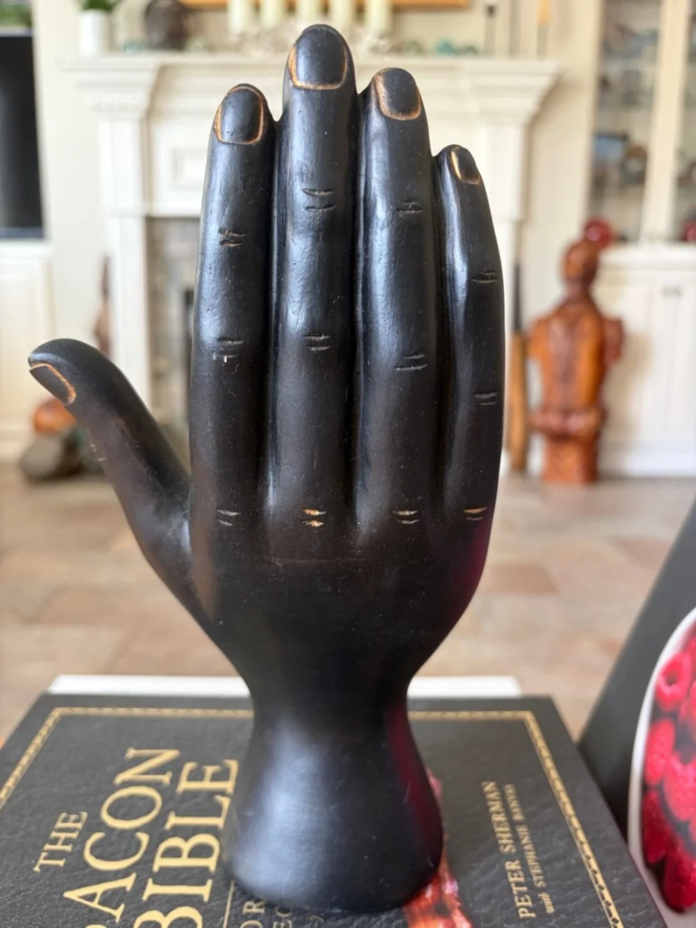 Ashland Black and Gold Palmistry Hand Accent - Picture 2 of 9